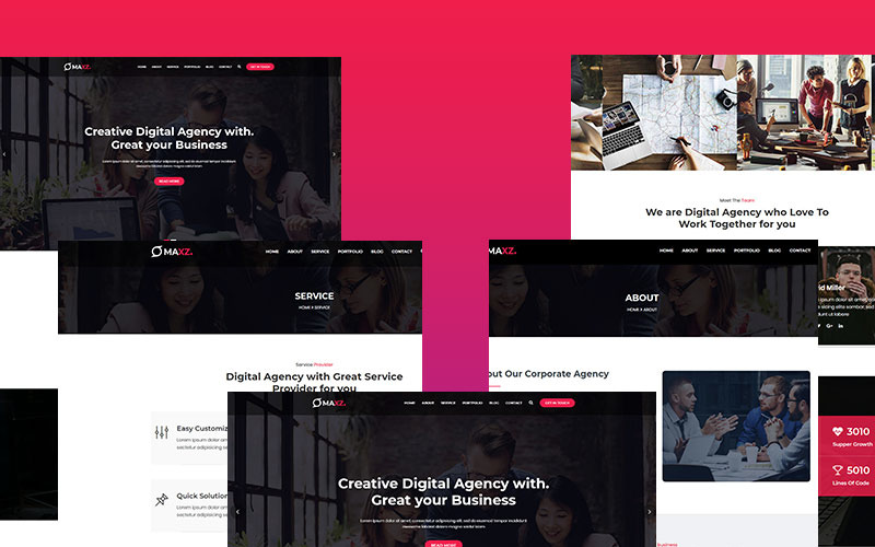 Maxz - Корпоративна адаптивна тема WordPress