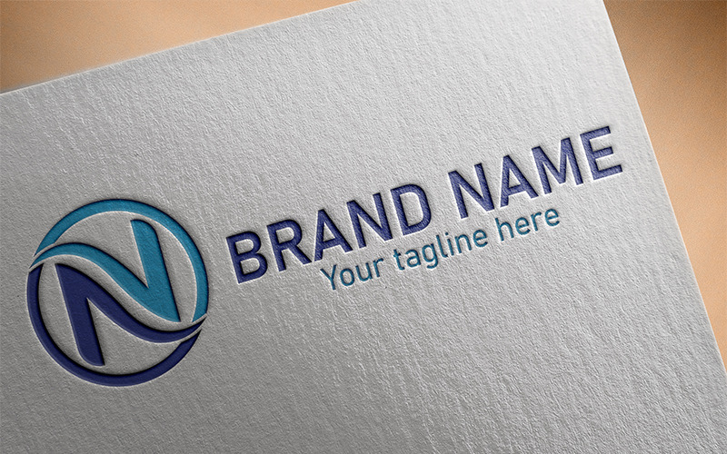 Download Шаблон логотипа "N Letter Design Logo Template" / N Letter Design Logo Template - Шаблон логотипа на тему графика creative modern minimalist minimal unique logo design n letter gradient flat 3d company professional business brand