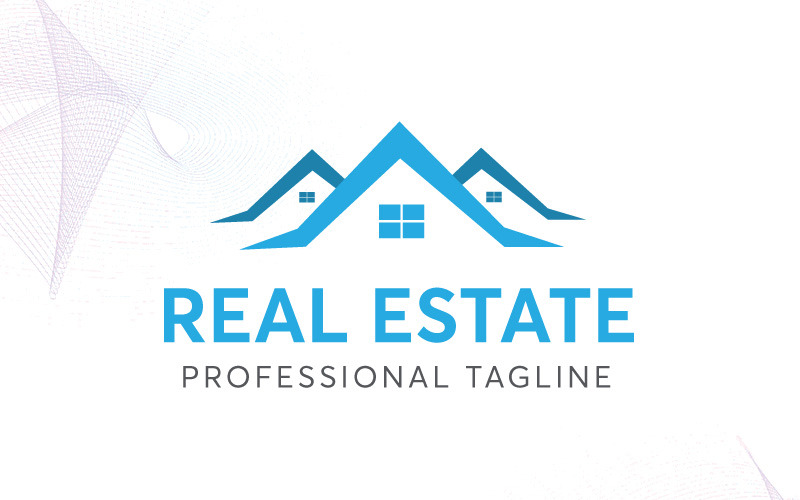 Download Шаблон логотипа "Real Estate Logo Template" / Real Estate Logo Template - Шаблон логотипа на тему графика blue brand branding build building building logo template company logo construction corporate door and windows elegant estate group green