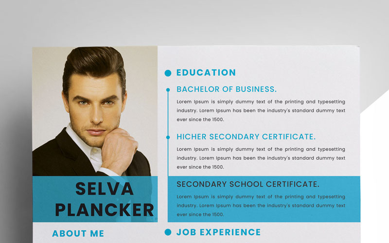 Download Резюме "Selva Plancker Resume Template" / Selva Plancker Resume Template - Резюме на тему графика modern resume portfolio professional clean cv design indesign infographic minimal pages word template