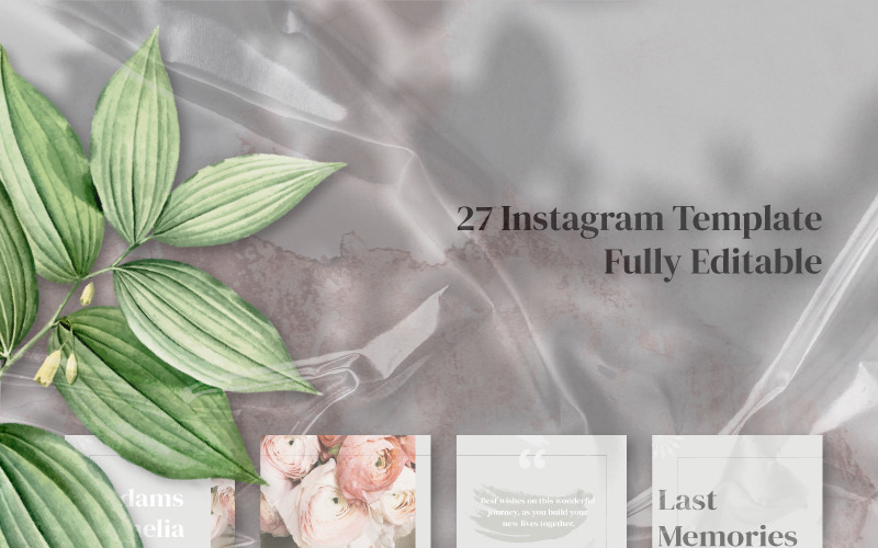 Download Шаблон для соцсетей "Wedding Social Media Template" / Wedding Social Media Template - Шаблон для соцсетей на тему графика 