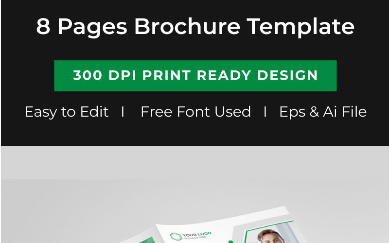 Download Фирменный стиль "Bi fold Brochure - Corporate Identity Template" / Bi fold Brochure - Corporate Identity Template - Фирменный стиль на тему графика pages brochure flyer profile creative template magazine leaflet corporate company modern report agency unique annual catalog portfolio bifold 8 page