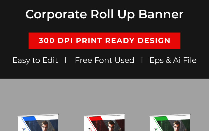 Download Фирменный стиль "Business Roll Up Banner - Corporate Identity Template" / Business Roll Up Banner - Corporate Identity Template - Фирменный стиль на тему графика banner abstract signage stand banner board business corporate bundle set collection display identity information mock up modern presentation ribbon roll