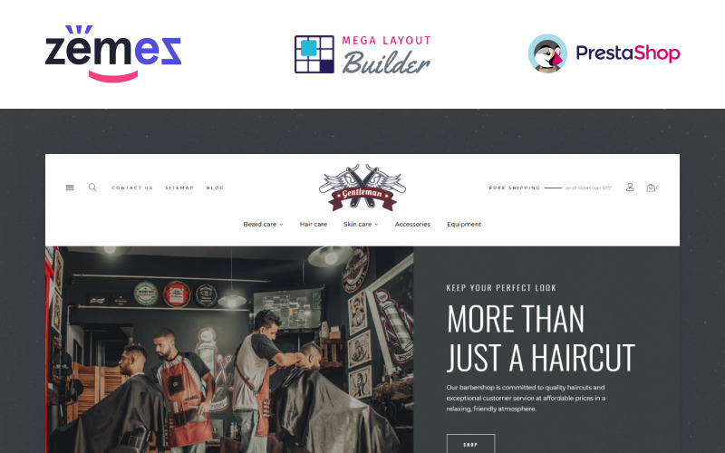 парикмахерская электронная коммерция шаблон prestashop тема