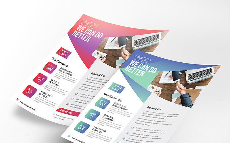 Download Фирменный стиль "Geometric Flyer - Corporate Identity Template" / Geometric Flyer - Corporate Identity Template - Фирменный стиль на тему графика advertisement advertising agency business flyer clean company corporate creative design bundle handout leaflet magazine marketing modern multipurpose newspaper pamphlet