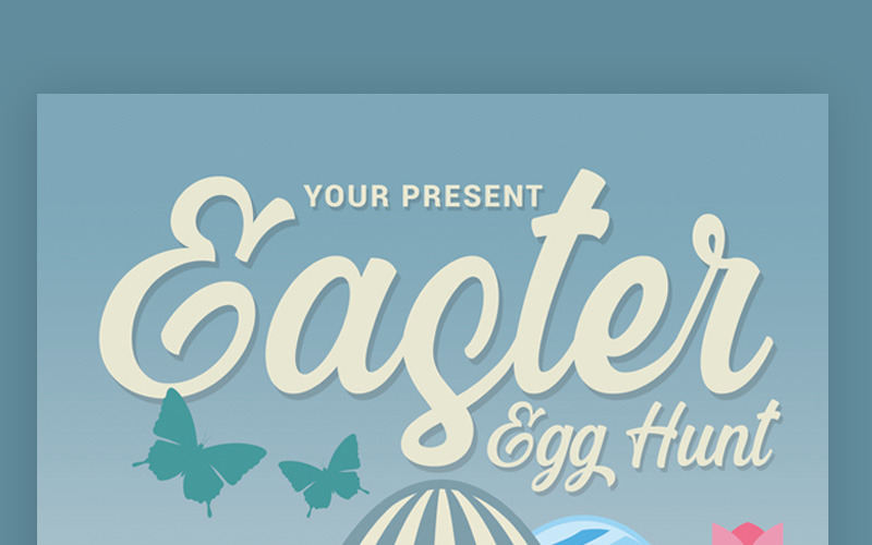 Húsvéti tojásvadász szórólap - Vállalati-azonosság sablon