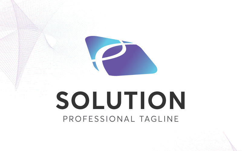 Modelo de logotipo de solução