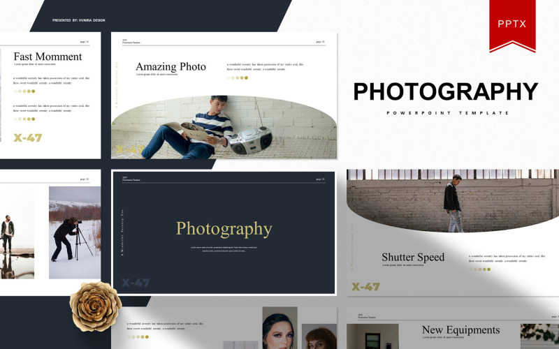 Photography PowerPoint template #97816 TemplateMonster