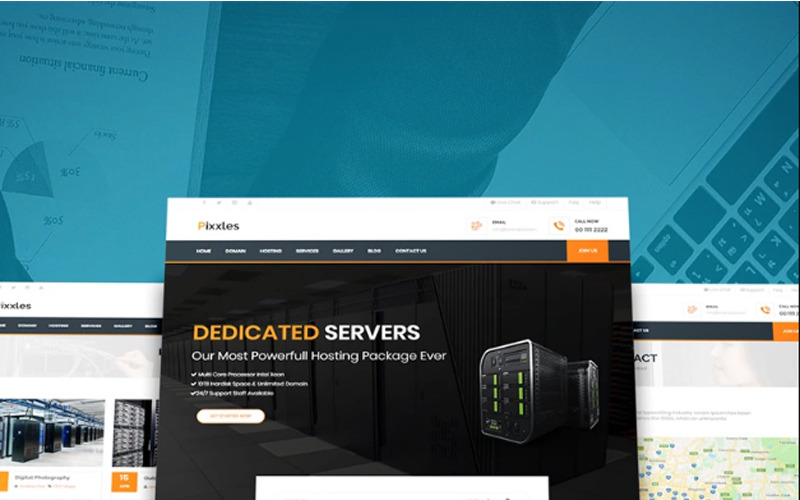 Pixxles - Tárhely sablon WHMCS WordPress témával