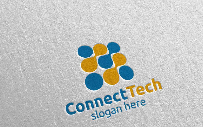 Technologie et modèle de logo électronique 1