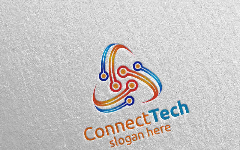 Technologie en elektronische 7 Logo-sjabloon