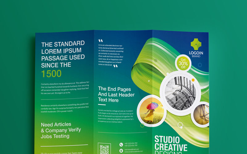 Download Фирменный стиль "Blue Color Tri-Fold Brochure - Corporate Identity Template" / Blue Color Tri-Fold Brochure - Corporate Identity Template - Фирменный стиль на тему графика tri-fold abstract badges &amp;amp; stickers banners ads brochure business card buttons card invite cd dvd custom print e-publishing flyer food