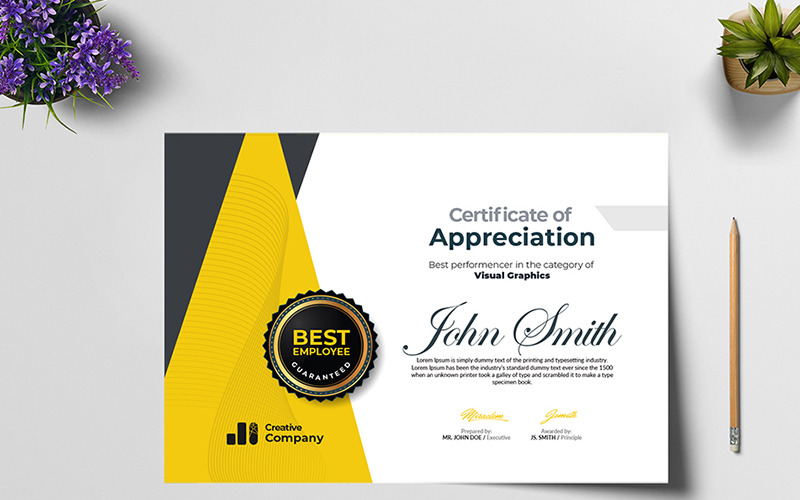 Download Фирменный стиль "Certificate - Corporate Identity Template" / Certificate - Corporate Identity Template - Фирменный стиль на тему графика achievement acknowledgement appraisal appreciation award certificate indesign psd template word certification corporate diploma employee excellence frame graduation modern ms paper