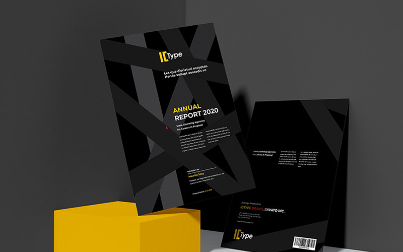 Download Фирменный стиль "Annual Report - Corporate Identity Template" / Annual Report - Corporate Identity Template - Фирменный стиль на тему графика a4 brochure business proposal clean company corporate creative indesign template informational modern professional project web word report us letter