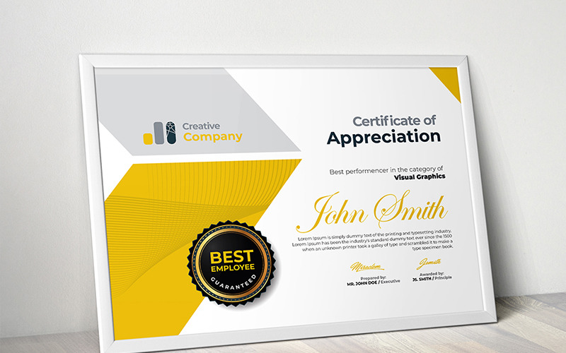 Download Фирменный стиль "Certificate - Corporate Identity Template" / Certificate - Corporate Identity Template - Фирменный стиль на тему графика achievement acknowledgement appraisal appreciation award certificate indesign psd template word certification corporate diploma employee excellence frame graduation modern ms paper