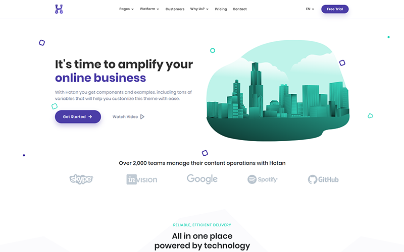 универсальный html-шаблон для сайта saas &amp; agency