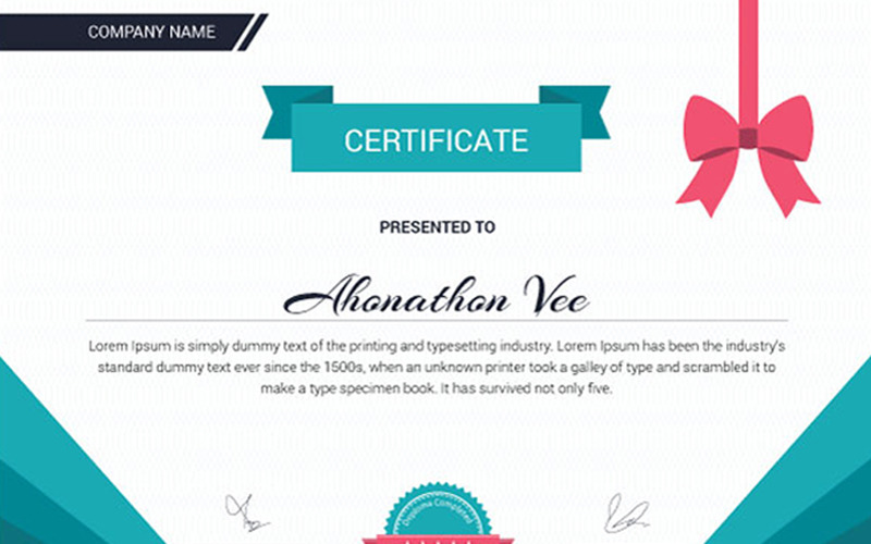 Identity page Certificate Template 98067 TemplateMonster