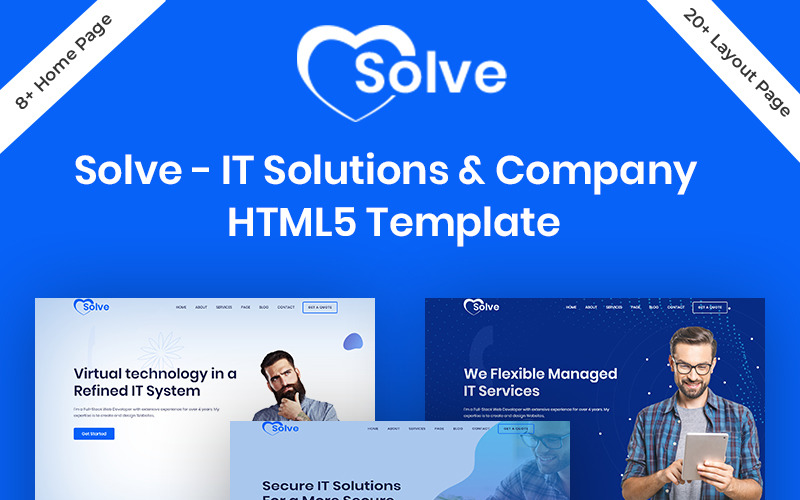 Solve - Soluções de TI e modelo de site HTML5 da empresa