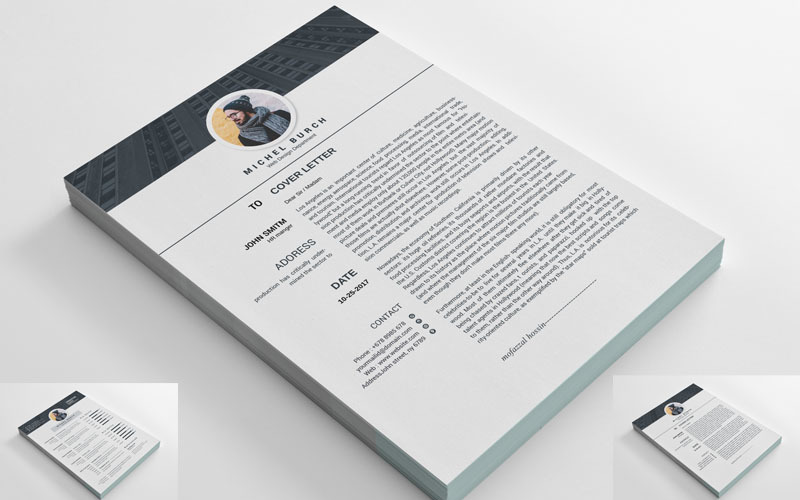 Download Фирменный стиль "Black Color  Resume - Corporate Identity Template" / Black Color  Resume - Corporate Identity Template - Фирменный стиль на тему графика creative resume clean booklet curriculum vitae bio-data green gray black multipurpose hi-res hi quality professional business brand corporate cv complete