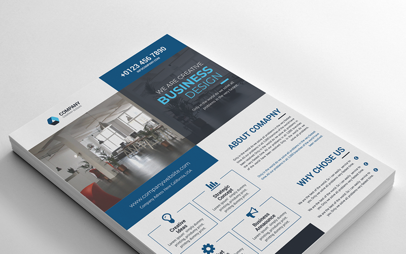 Download Фирменный стиль "Business Flyer - Corporate Identity Template" / Business Flyer - Corporate Identity Template - Фирменный стиль на тему графика psd flyer corporate liflet computer internet stationery poster id kit blue hi-quality official sample business logo professional modern art standard