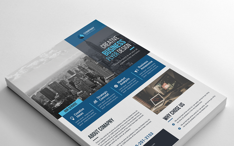 Download Фирменный стиль "Business Flyer - Corporate Identity Template" / Business Flyer - Corporate Identity Template - Фирменный стиль на тему графика psd flyer corporate liflet computer internet stationery poster id kit blue hi-quality official sample business logo professional modern art standard