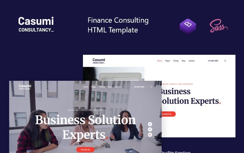 Casumi - Finance, Consulting HTML Website Template