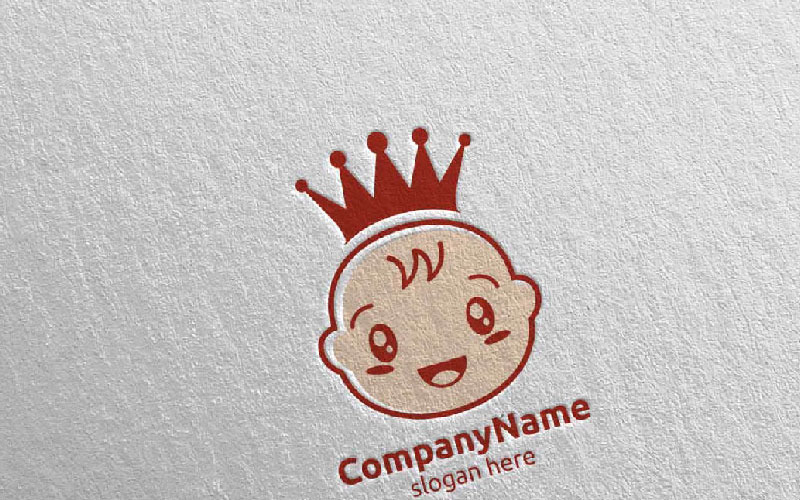 Download Шаблон логотипа "Cute Baby Smile Logo Template" / Cute Baby Smile Logo Template - Шаблон логотипа на тему графика baby babies babyshop child children kids youth shop store toy online blog e-commerce photography camera kid logo fun happy cute