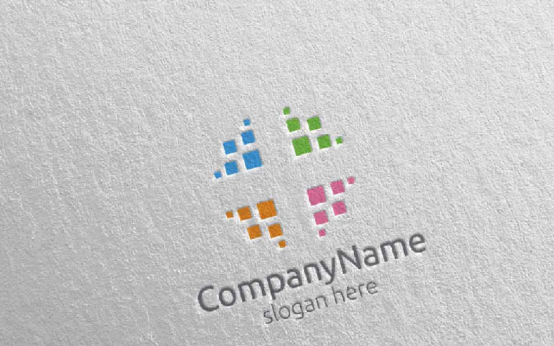 Download Шаблон логотипа "Digital Financial Investment  1 Logo Template" / Digital Financial Investment  1 Logo Template - Шаблон логотипа на тему графика website education studio element tech template illustration logo vector technology investment insurance financial agency digital global web company design iconundefined