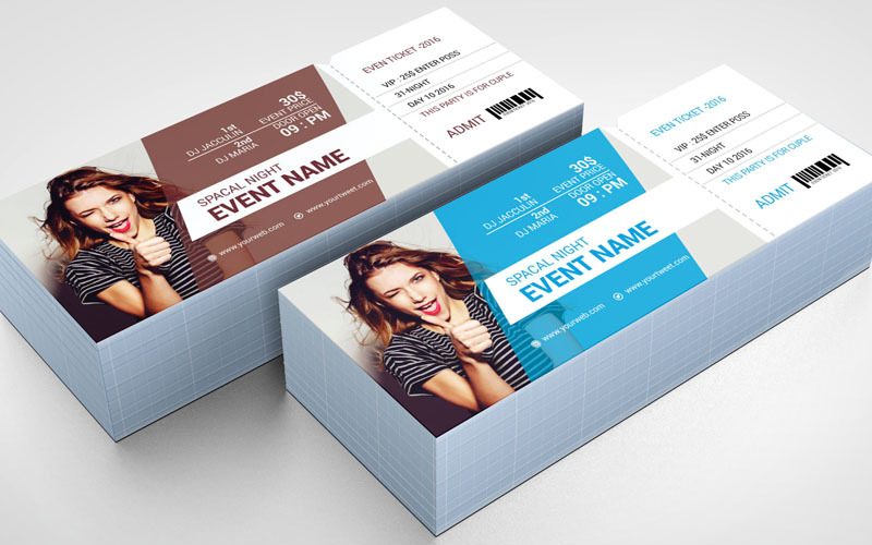 Download Фирменный стиль "Event Ticket for party - Corporate Identity Template" / Event Ticket for party - Corporate Identity Template - Фирменный стиль на тему графика ticket event 2020 party couple meetup cinema concert carnival invitationundefined