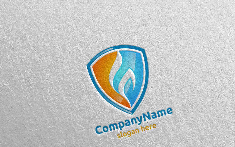 Download Шаблон логотипа "Fire Flame Security Logo Template" / Fire Flame Security Logo Template - Шаблон логотипа на тему графика vector logo bonfire power heat element flame fire scientific energy marketing advertising automotive government security firefighters hot icon burn red