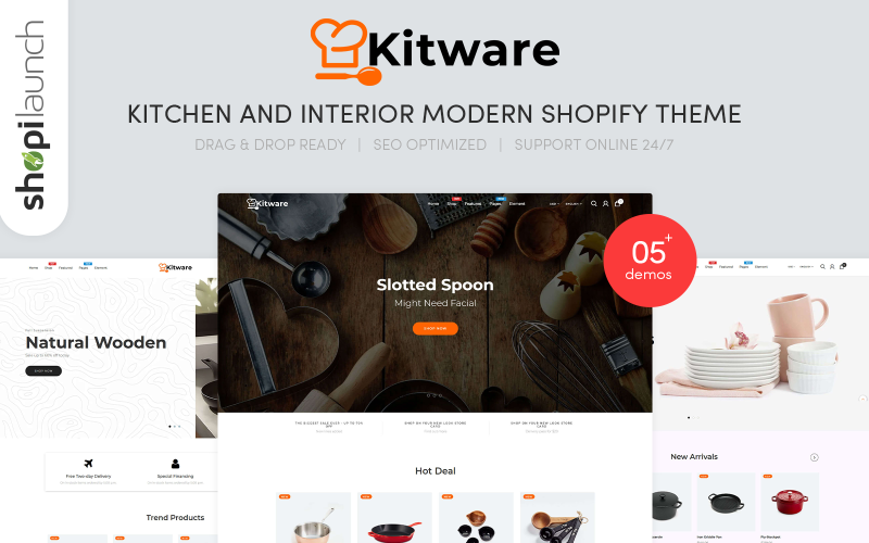 Kitware: diseño de interiores y cocina, tema moderno de Shopify