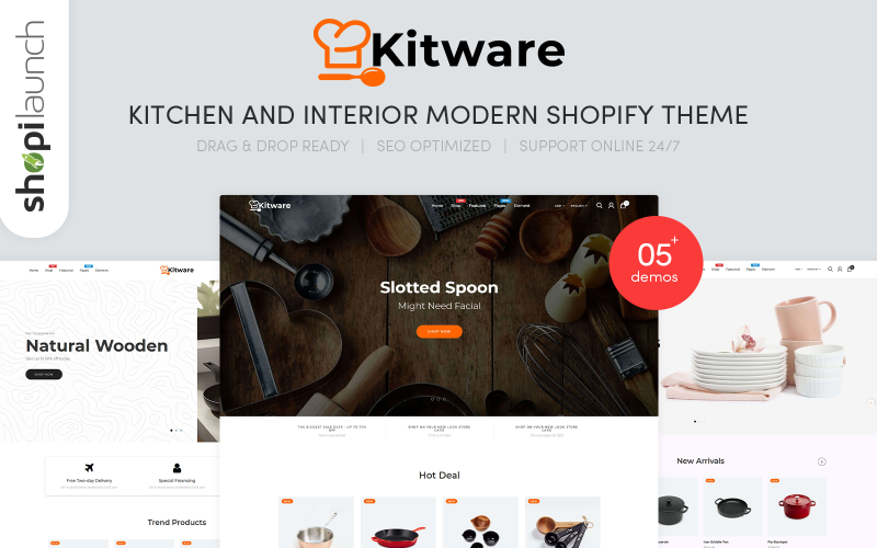 Kitware - Современная тема Shopify для кухни и интерьера
