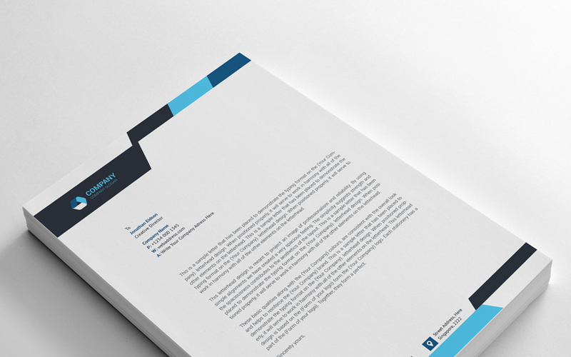Download Фирменный стиль "Letterhead - Corporate Identity Template" / Letterhead - Corporate Identity Template - Фирменный стиль на тему графика black blue both side design business card letterhead creative flyer graphic green landscape letterhead design logo magazine modern official print