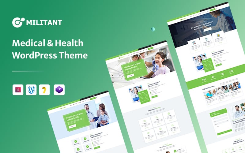Orvosi, egészségügyi és klinikai Elementor WordPress téma.