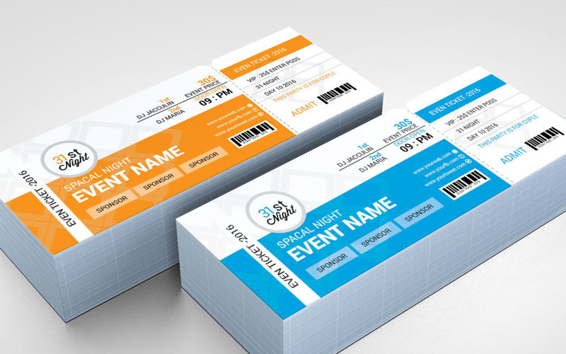 Download Фирменный стиль "Party Event Ticket - Corporate Identity Template" / Party Event Ticket - Corporate Identity Template - Фирменный стиль на тему графика ticket event 2020 party couple meetup cinema concert carnival invitationundefined