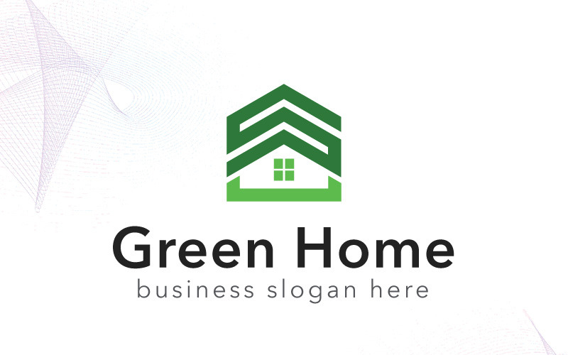 Plantilla de logotipo de casa verde