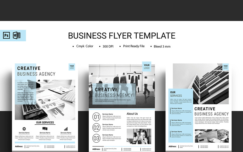 Download Фирменный стиль "Sistec Minimal Business Flyer - Corporate Identity Template" / Sistec Minimal Business Flyer - Corporate Identity Template - Фирменный стиль на тему графика business flyer template minimal corporate white word psd photoshop printable company letter bundle design