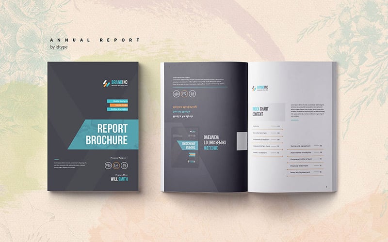 Relazione annuale - InDesign CC - Modello di identità aziendale