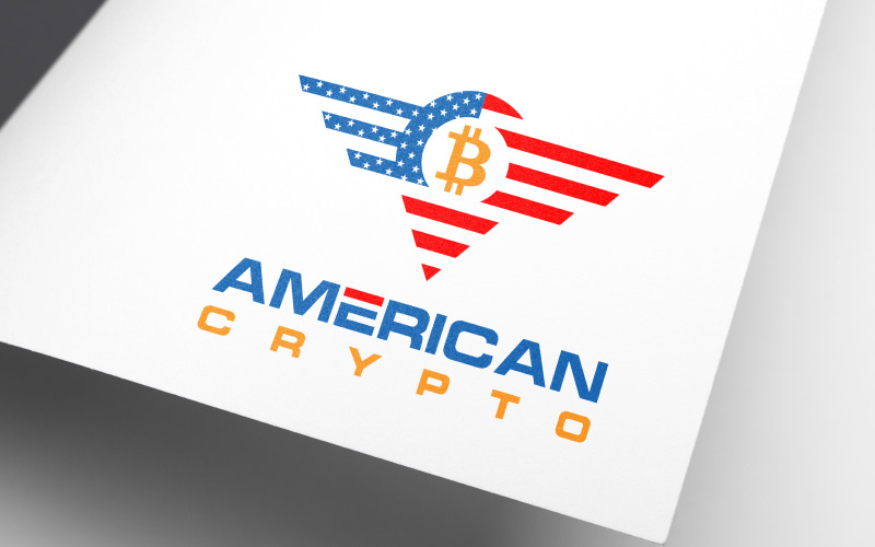 Download Шаблон логотипа "American Crypto Bitcoin Design Logo Template" / American Crypto Bitcoin Design Logo Template - Шаблон логотипа на тему графика locator,logo,global,economy,investment,rate,object,american,financial,credit,dollar,debt,cryptography,funds,amex,futures,technology,rich,bitcoin,crypto