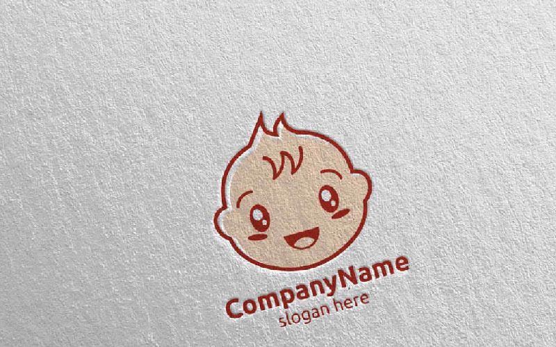 Download Шаблон логотипа "Cute Baby Smile Logo Template" / Cute Baby Smile Logo Template - Шаблон логотипа на тему графика baby babies babyshop child children kids youth shop store toy online blog e-commerce photography camera kid logo fun happy cute