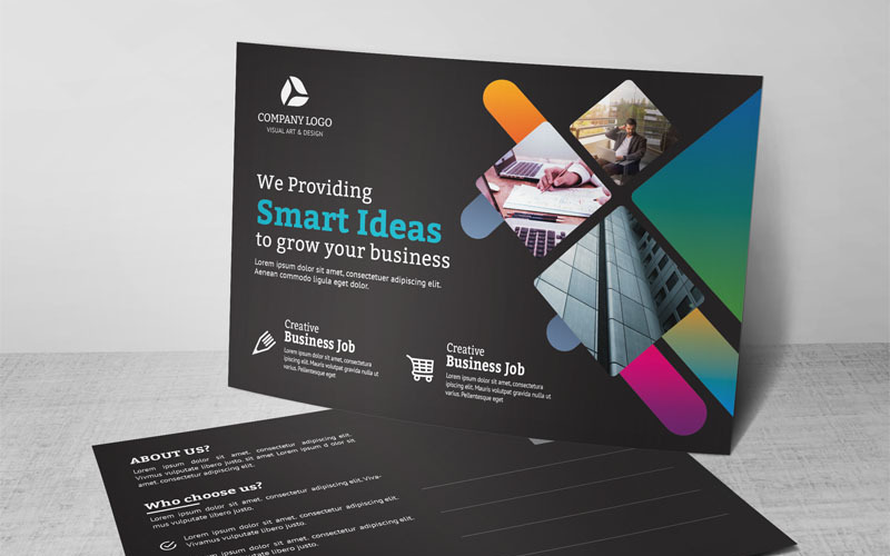Download Фирменный стиль "Dark Color Post Card - Corporate Identity Template" / Dark Color Post Card - Corporate Identity Template - Фирменный стиль на тему графика corporate postcard template printing bundle business card event ticket flyer trifold creative web hi-quality studio