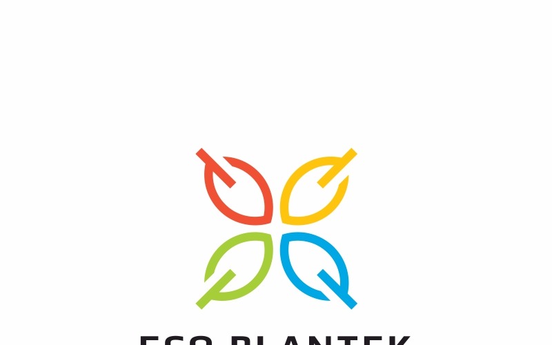 Eco rostlin Logo šablona
