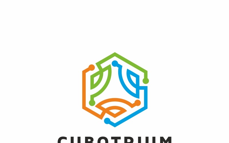 Download Шаблон логотипа "Hexagon Connect Logo Template" / Hexagon Connect Logo Template - Шаблон логотипа на тему графика air blog business chat clean communication connect delivery design dot energy fast hexa hexagon host line media minimalist people popular