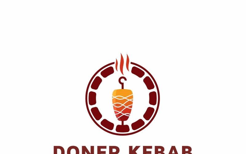 Шаблон логотипа донер кебаб