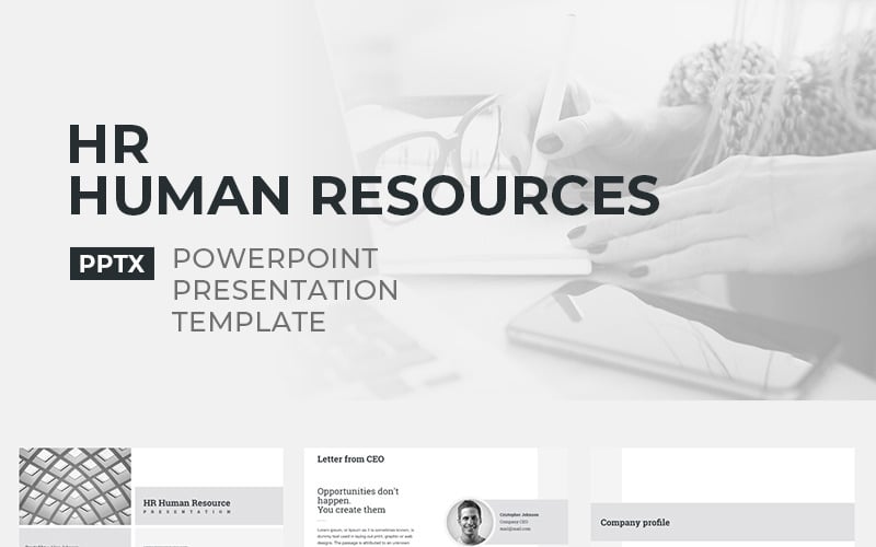 PowerPoint HR Human Resources TemplateMonster   Sablon Powerpoint Hr Human Resources 98258 Original 