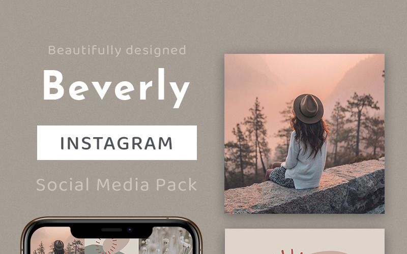 Download Шаблон для соцсетей "Beverly_ Instagram Template for Social Media" / Beverly_ Instagram Template for Social Media - Шаблон для соцсетей на тему графика template,instagram,social,media,puzzles,graphic,design,post-design,post-instagram,socialmediapack