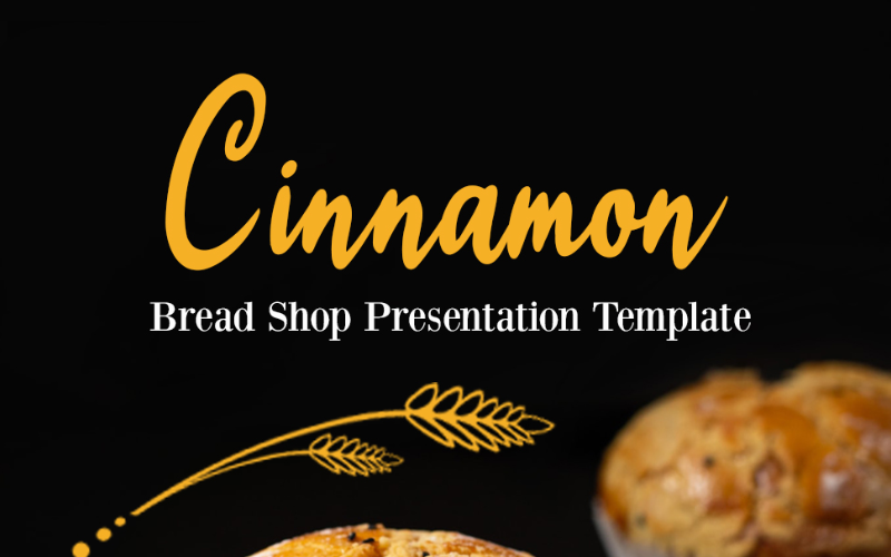 Cinnamon Bakery Shop bemutató, teljesen animált PowerPoint-sablon