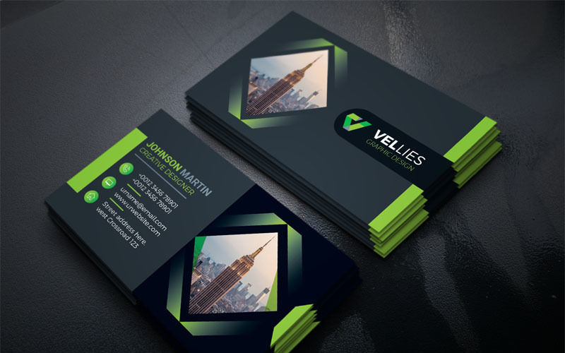 Download Фирменный стиль "Green Color Business Card - Corporate Identity Template" / Green Color Business Card - Corporate Identity Template - Фирменный стиль на тему графика corporate business card corporate gift id kit e-commerce folder business logo professional modern art standard creative graphics studio