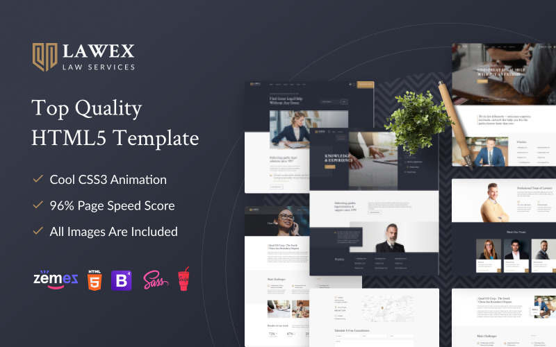 Lawex - Law Company Website-Vorlage
