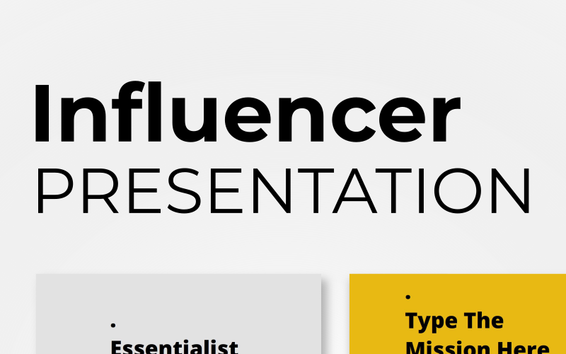 Modello PowerPoint di presentazione dell'influencer
